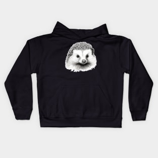 Cute vintage hedgehog Kids Hoodie